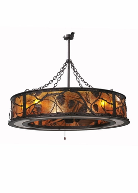 Whispering Pines Eight Light Chandel-Air decorative fandeliers with lights