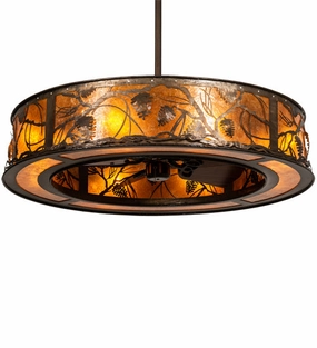 Whispering Pines Eight Light Chandel-Air decorative fandeliers with lights