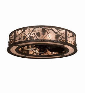 Whispering Pines Eight Light Chandel-Air decorative fandeliers with lights