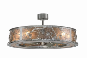 Whispering Pines Eight Light Chandel-Air decorative fandeliers with lights