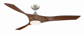 Willow 60"Ceiling Fan Nickel medium electric fans for multi-room use