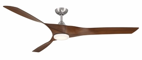 Willow XL 70"Ceiling Fan Nickel large electric fans for spacious rooms