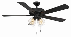 Wind River Pecos 52" Pull Chain Ceiling Fan with 24W LED with Edison Bulbs adjustable indoor fans for better cooling
