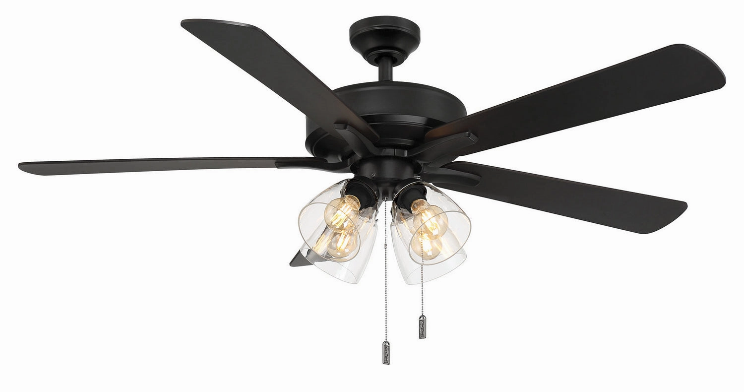 Wind River Pecos 52" Pull Chain Ceiling Fan with 24W LED with Edison Bulbs adjustable indoor fans for better cooling