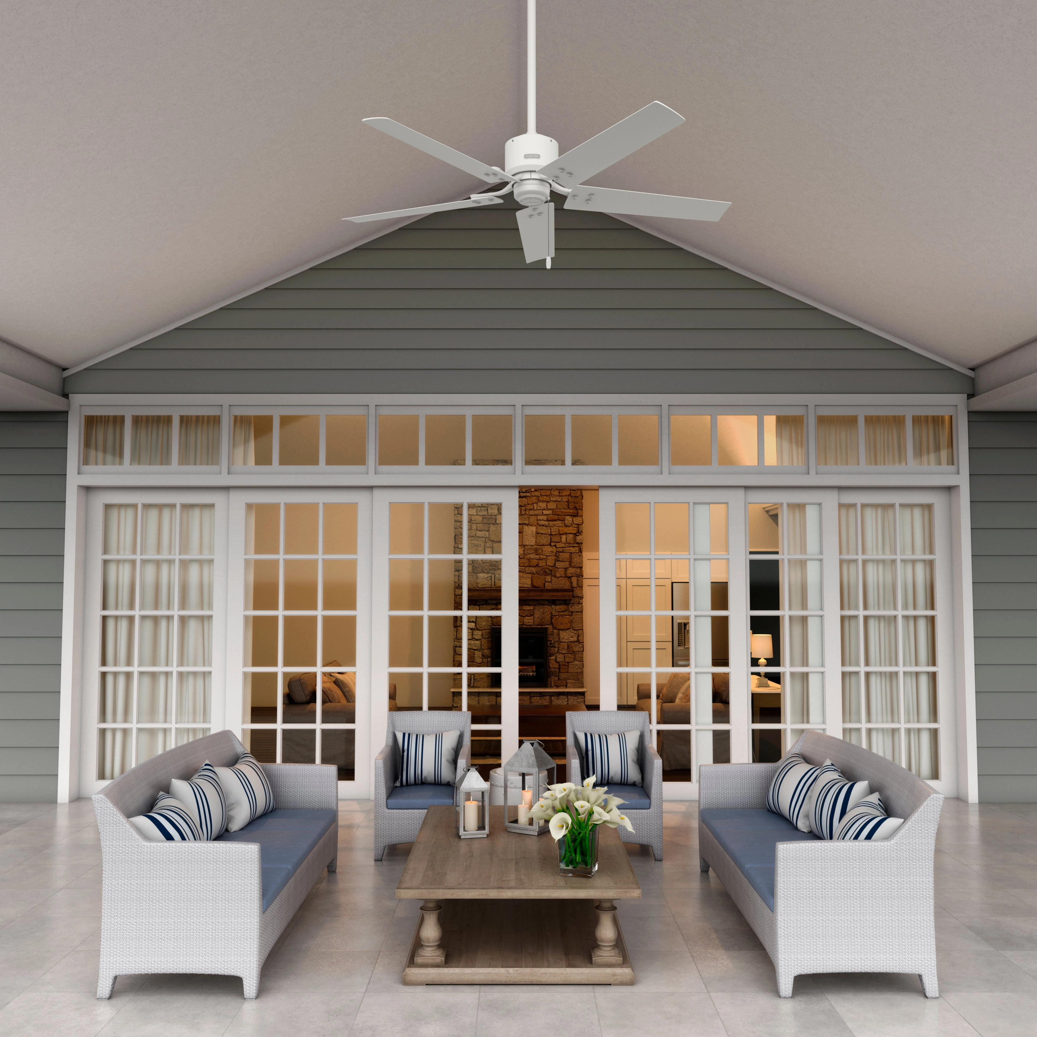 Windbound 52"Ceiling Fan Matte White