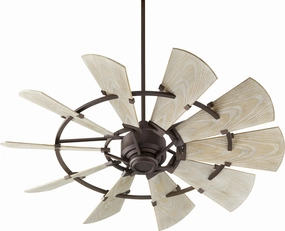 Windmill 52"Patio Fan Oiled Bronze mini handheld fan for personal travel use