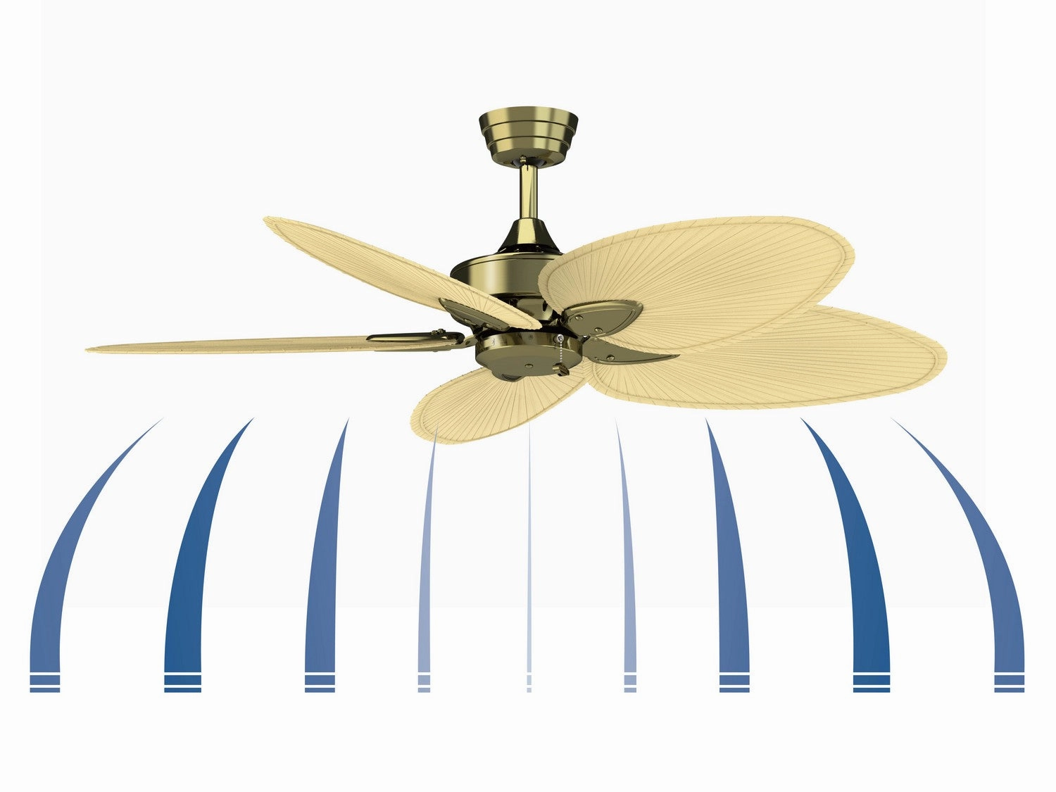 Windpointe 52"Ceiling Fan Antique Brass
