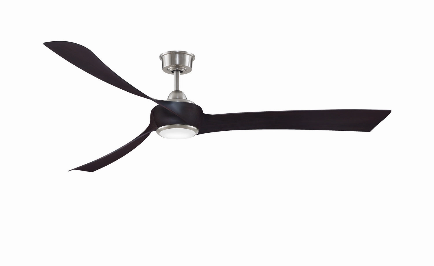 Wrap Custom Motor Brushed Nickel quiet medium fans for living room use
