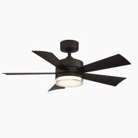 Wynd 42"Ceiling Fan Matte Black compact small fans for bedrooms