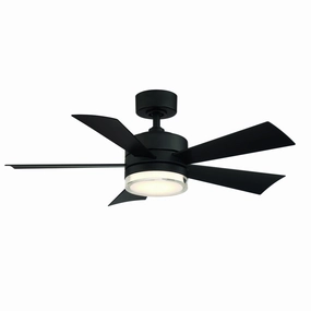 Wynd 52"Ceiling Fan Matte Black modern medium fans for everyday cooling