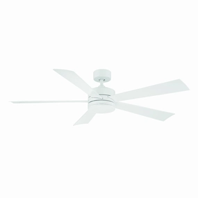 Wynd 60"Ceiling Fan Matte White quiet medium fans for living room use
