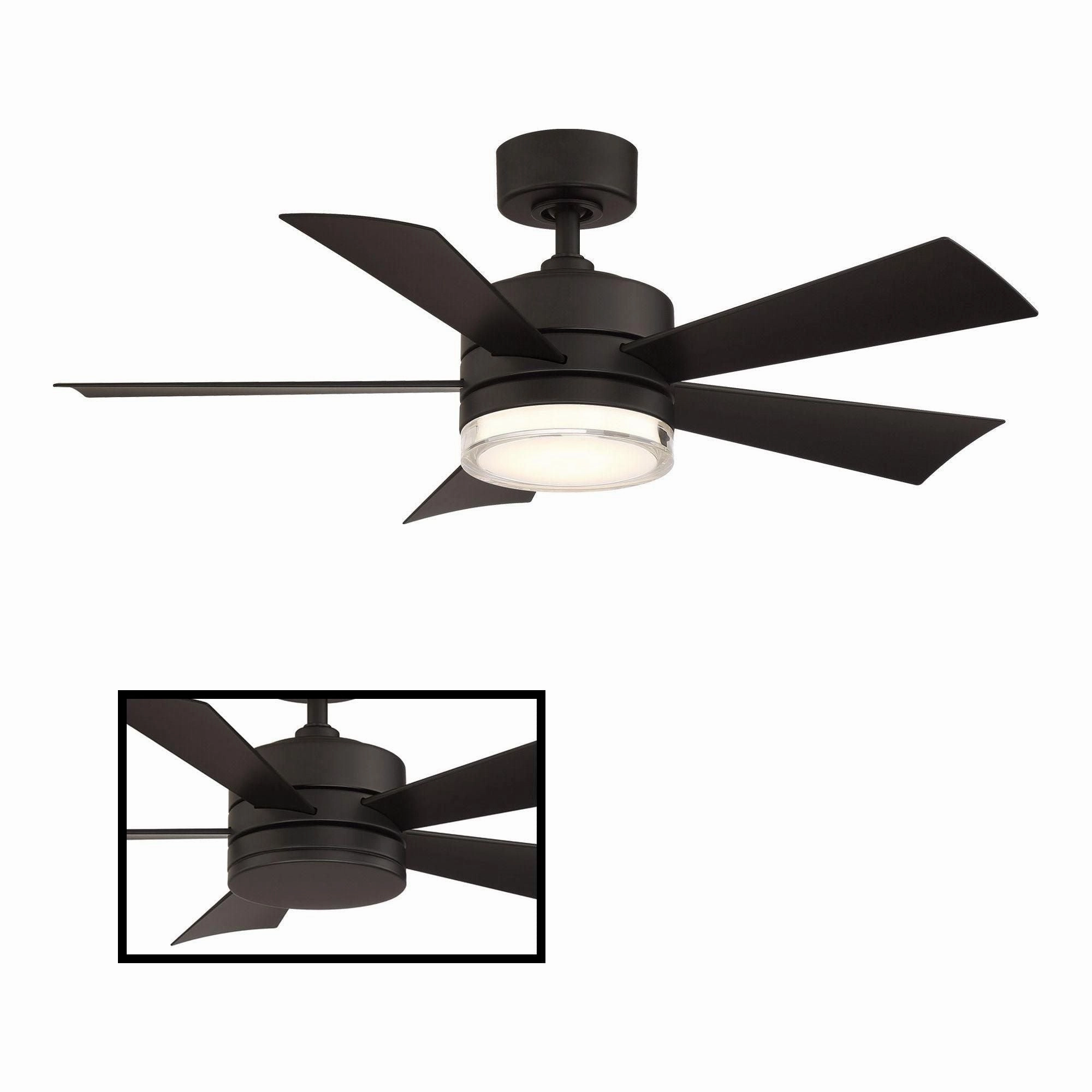 Wynd Indoor/Outdoor 5-Blade 42" Smart Ceiling Fan with LED Light Kit and Remote Control