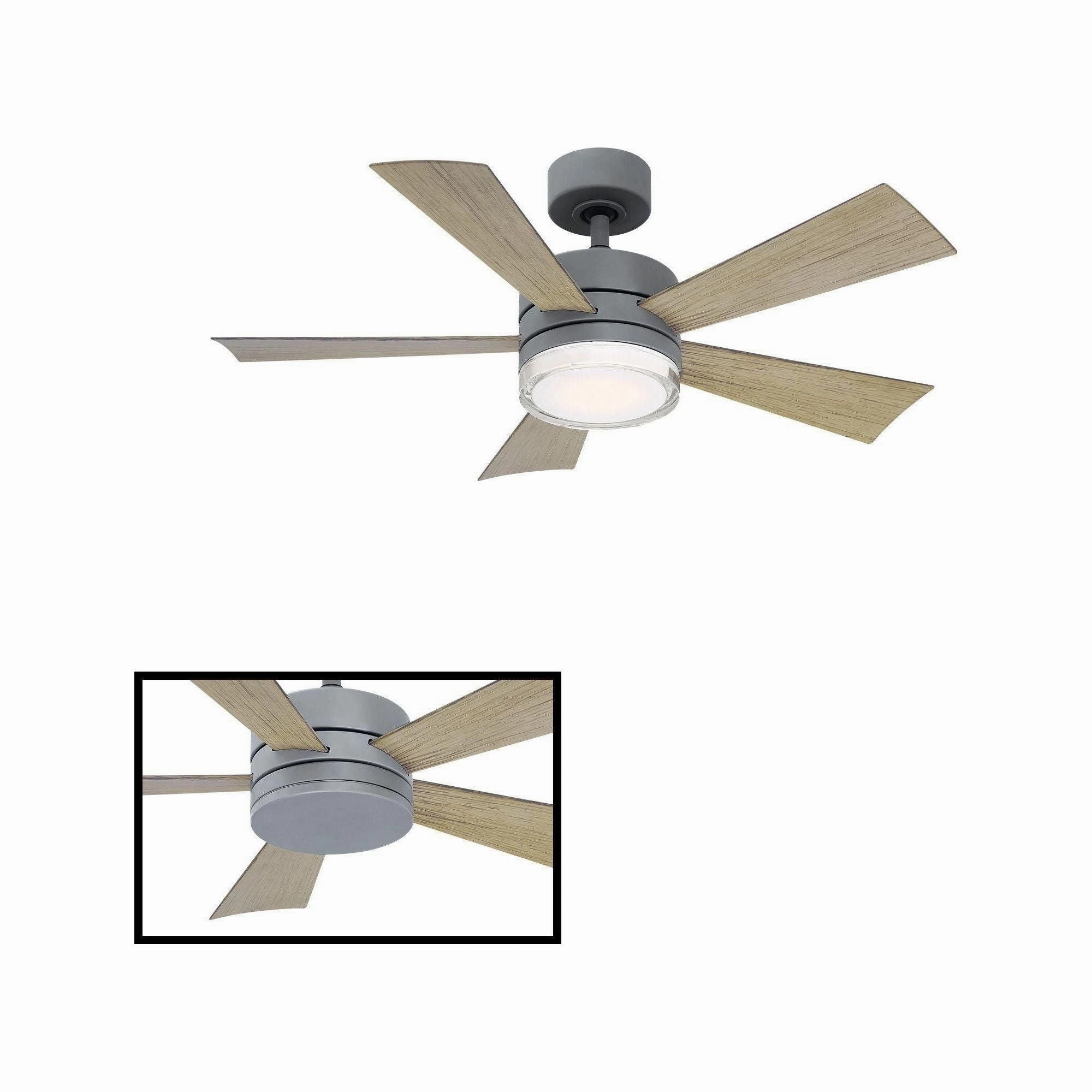 Wynd Indoor/Outdoor 5-Blade 42" Smart Ceiling Fan with LED Light Kit and Remote Control