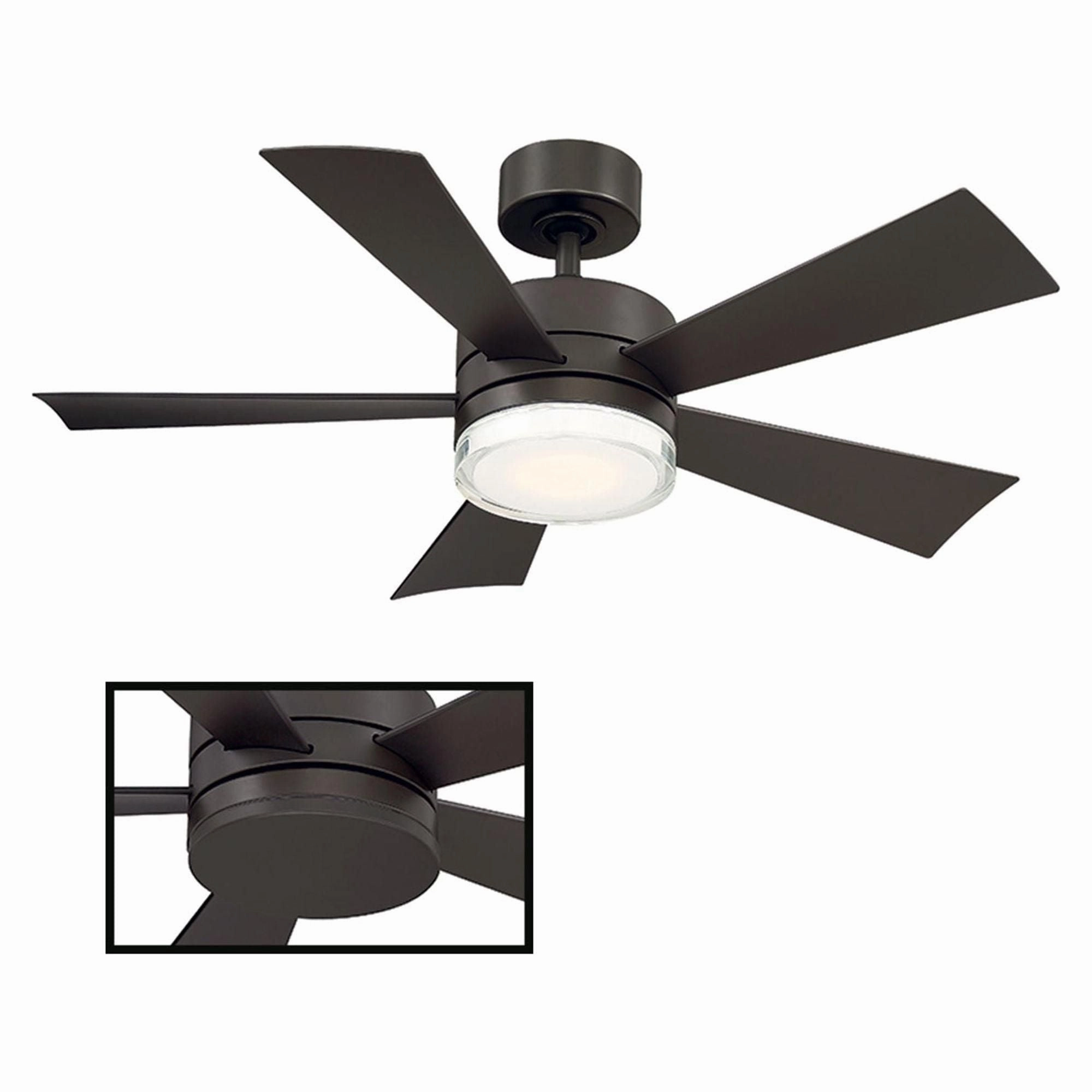 Wynd Indoor/Outdoor 5-Blade 42" Smart Ceiling Fan with LED Light Kit and Remote Control