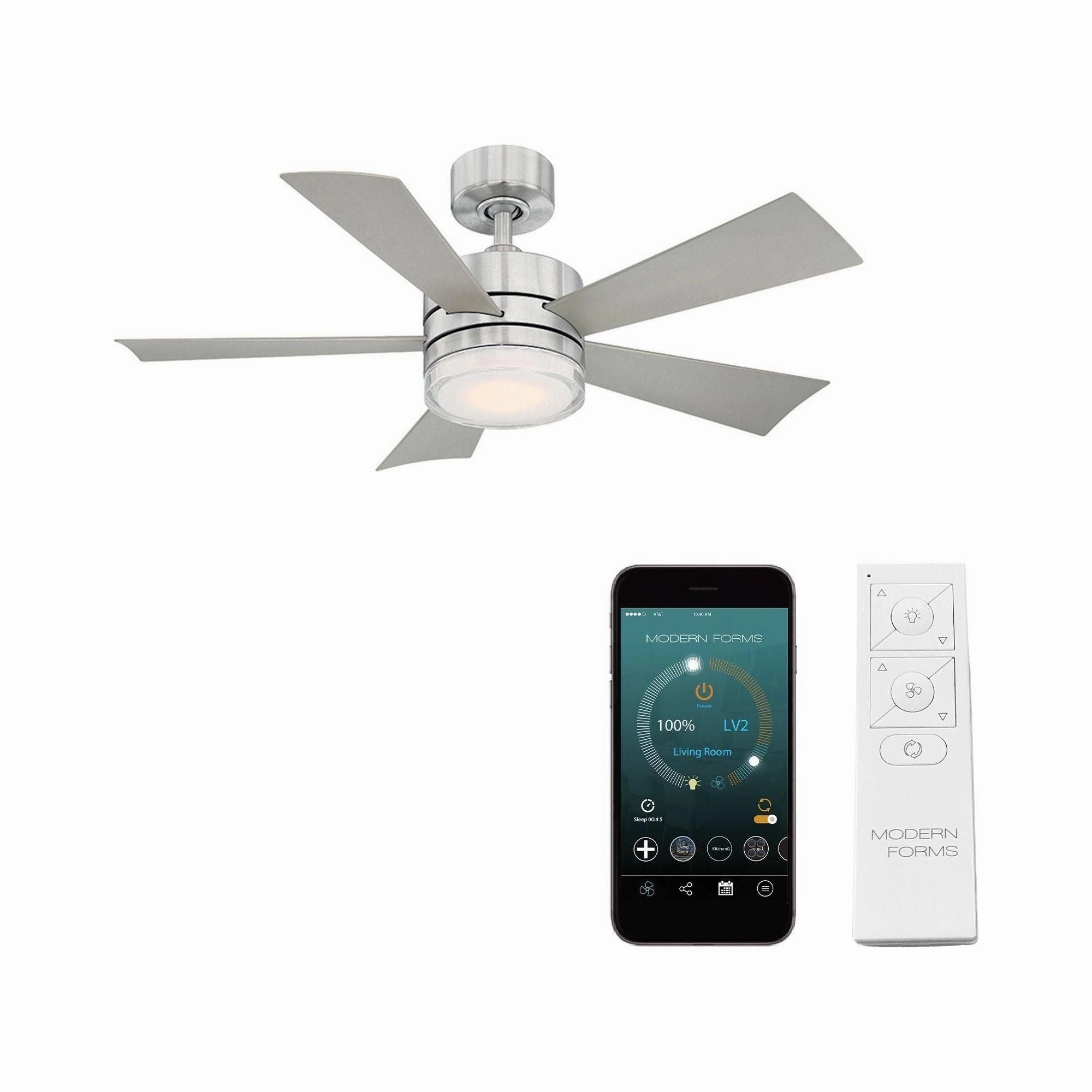 Wynd Indoor/Outdoor 5-Blade 42" Smart Ceiling Fan with LED Light Kit and Remote Control