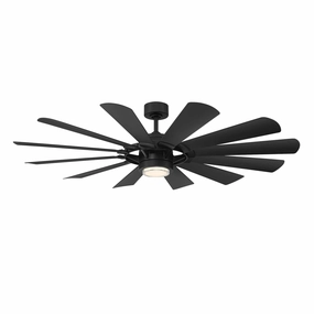 Wynd Mill 65"Ceiling Fan Matte Black oscillating medium fans with strong airflow