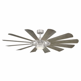 Wynd Mill 65"Ceiling Fan Steel/Weathered Wood versatile medium fans for any space
