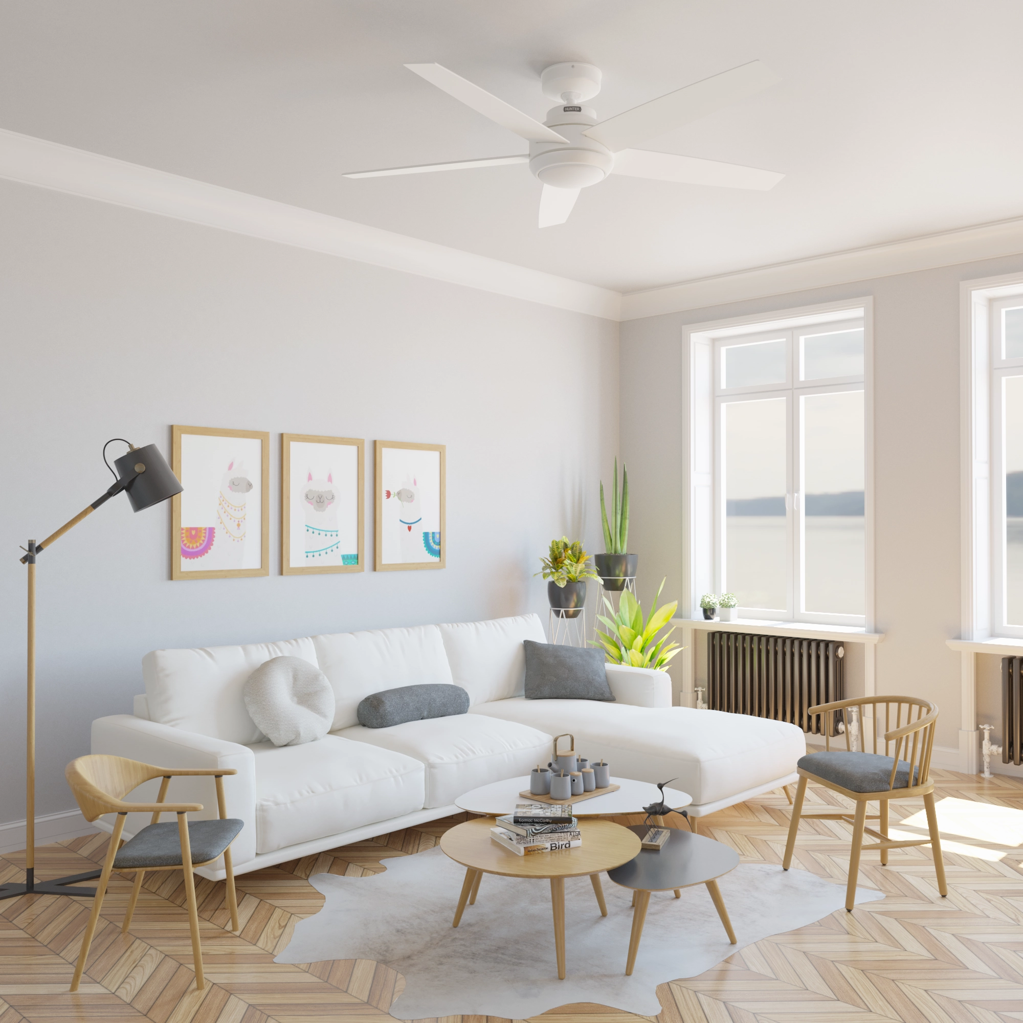 Zayden 52"Ceiling Fan Fresh White