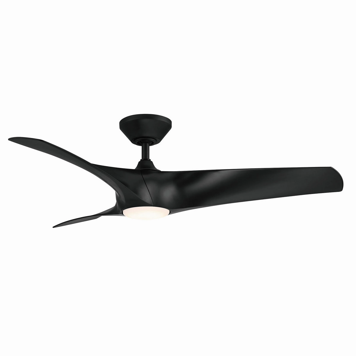 Zephyr 52"Ceiling Fan Matte Black compact medium fans for desks and counters