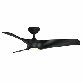 Zephyr 52"Ceiling Fan Matte Black compact medium fans for desks and counters