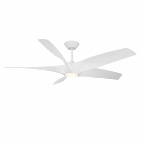 Zephyr 5 62"Ceiling Fan Matte White affordable medium fans for summer