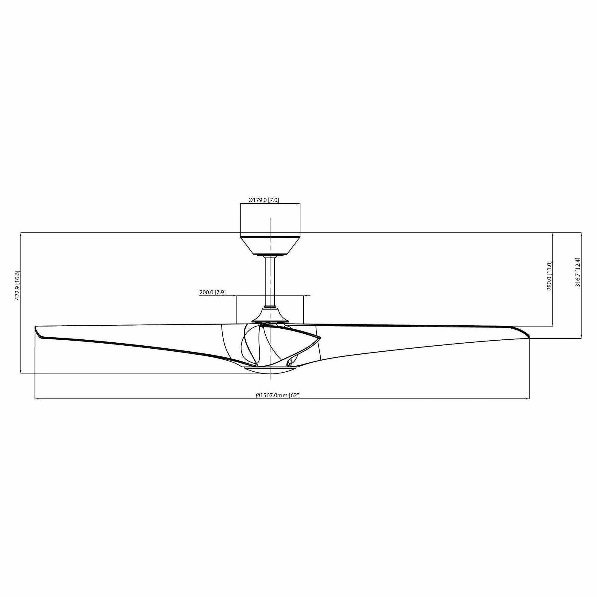 Zephyr Indoor/Outdoor 5-Blade 62" LED Smart Ceiling Fan