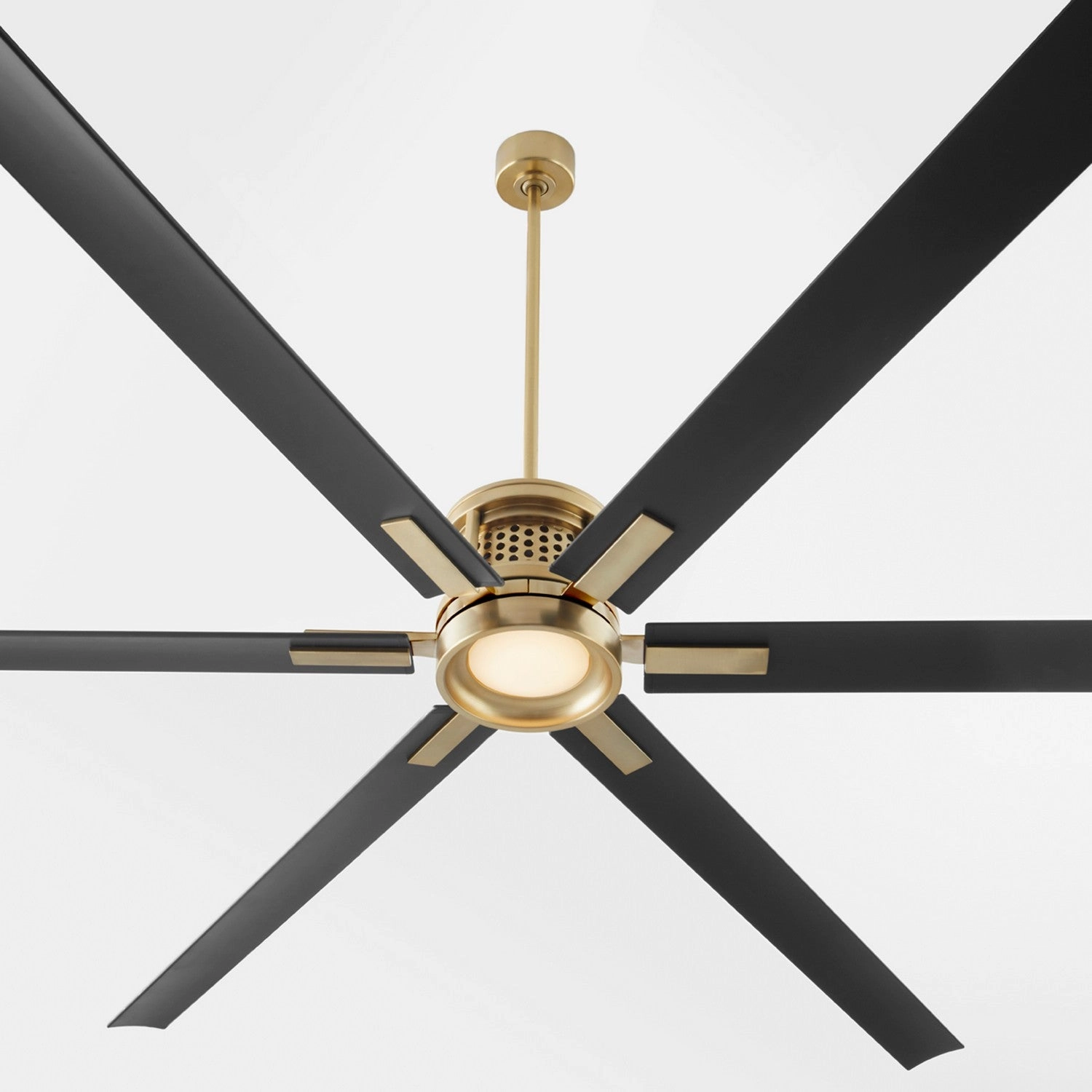 Zeus 120" Ceiling Fan Aged Brass