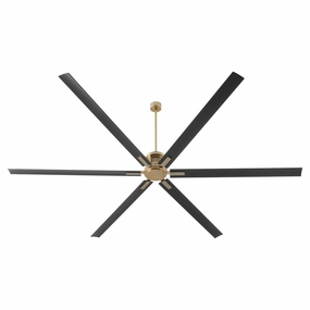 Zeus 120" Ceiling Fan Aged Brass large electric fans for spacious rooms