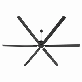 Zeus 120" Ceiling Fan Matte Black large electric fans for spacious rooms