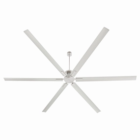 Zeus 120" Ceiling Fan Satin Nickel large electric fans for spacious rooms