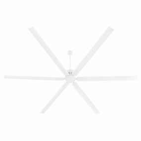 Zeus 120" Ceiling Fan Studio White large electric fans for spacious rooms