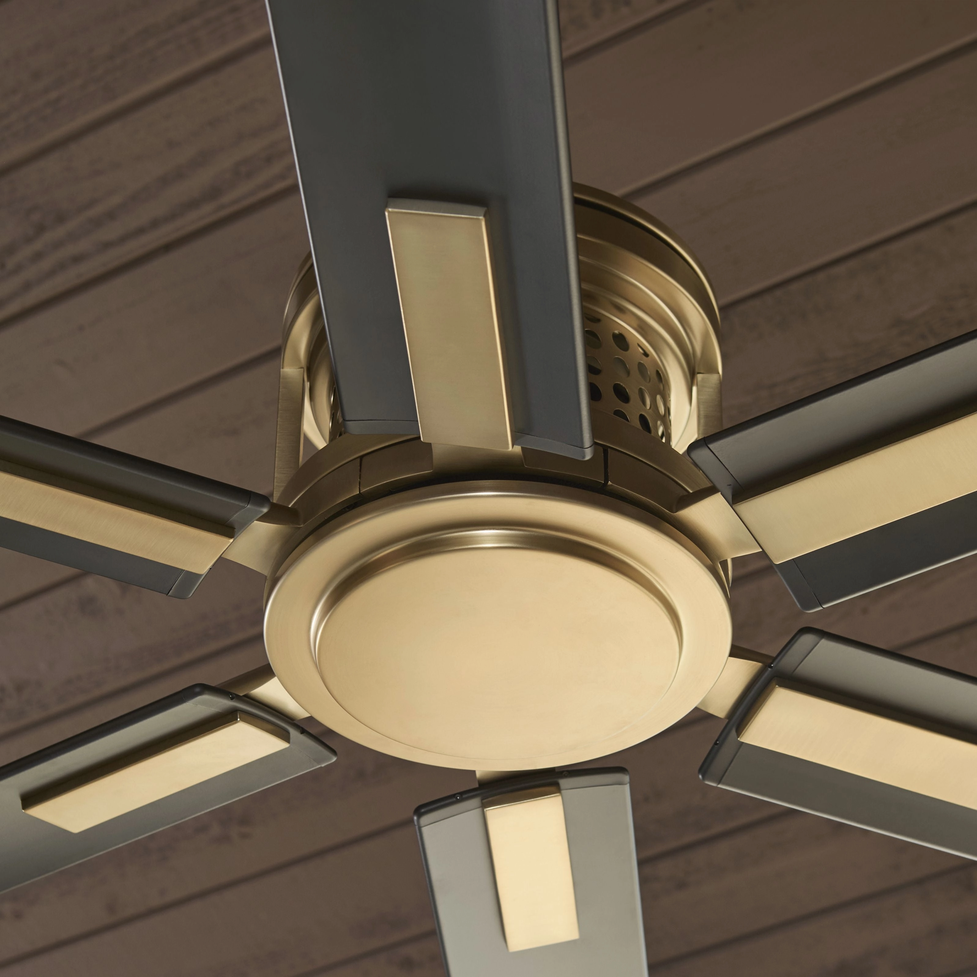 Zeus 65" Patio Fan Aged Brass