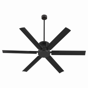 Zeus 65" Patio Fan Matte Black medium electric fans for multi-room use