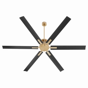 Zeus 80" Ceiling Fan Aged Brass large electric fans for spacious rooms