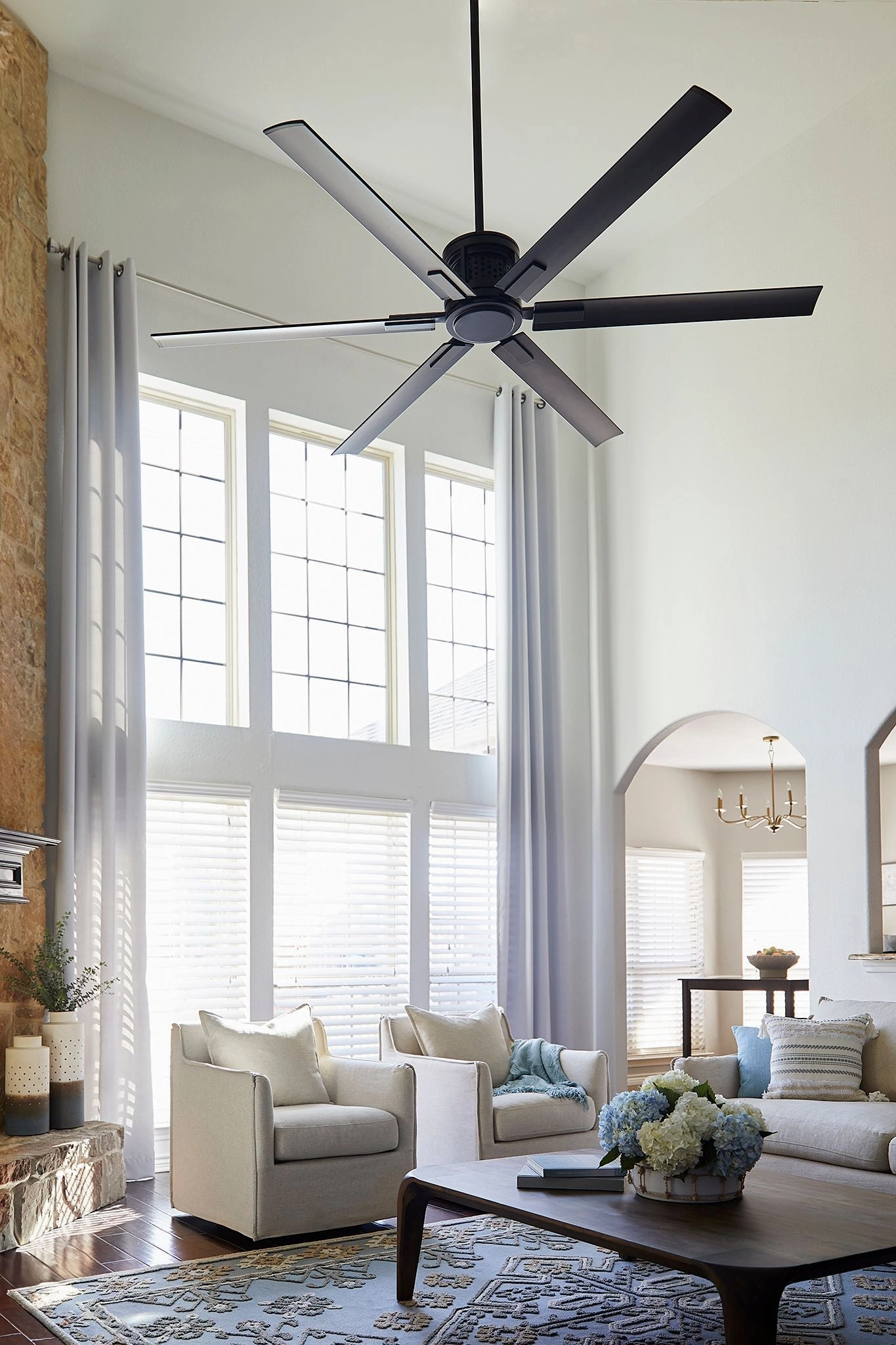 Zeus 80" Ceiling Fan Matte Black